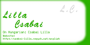 lilla csabai business card